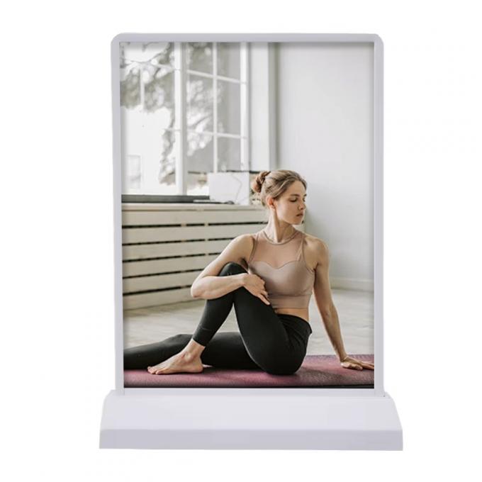 Caixa de luz de menu de mesa de LED personalizável com bateria recarregável para publicidade de restaurantes de mesa 1