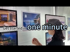 Display de janela montado na parede Iluminação LED Quadros de imagem Caixa de luz de cristal retangular