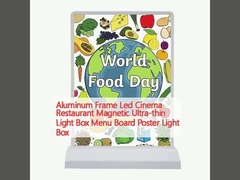 Quadro de alumínio Led Cinema Restaurante Magnético Ultra-fina caixa de luz Painel de menu Cartão de luz caixa