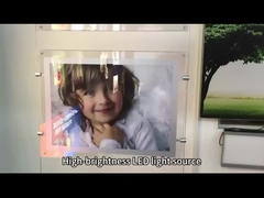 Caixa de luz de publicidade LED de cristal acrílico ultra-fina pendente