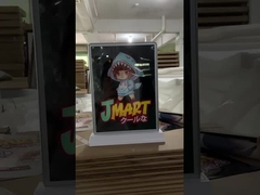 Recarregável Wireless Desktop Display Duplo Lado Publicitário Light Box