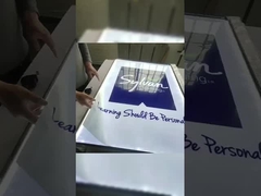 Ultra Slim Publicidade Light Boxes Restaurante loja vidro temperado Led Light Box