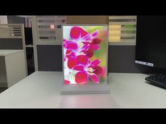 A caixa de luz mini desktop é usada principalmente na frente da loja.