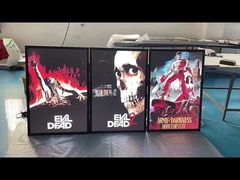 27x40 Blck Aluminun LED Light Box Quadro de cartaz de cinema