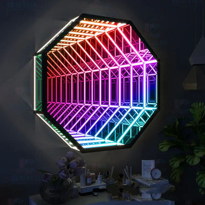 comprar Home Bar LED Neon Sign Mirror Background Parede Decorativa Infinity LED Luz de Espelho Fabricação em linha