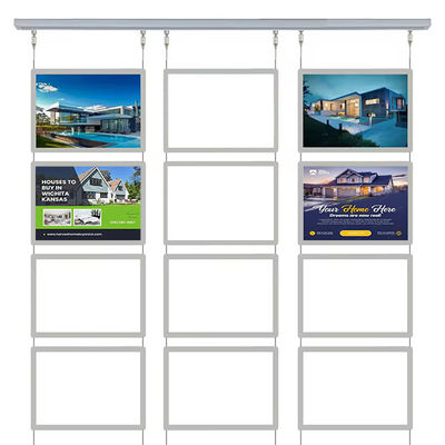 comprar Caixa de luz de cristal suspenso horizontal 210 x 297 mm Painel de exibição de painel de sinalização LED Fabricação em linha