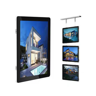 comprar Ecrã de exibição de caixa de luz de suspensão giratória para sinalização de loja Fotos de menus Fabricação em linha