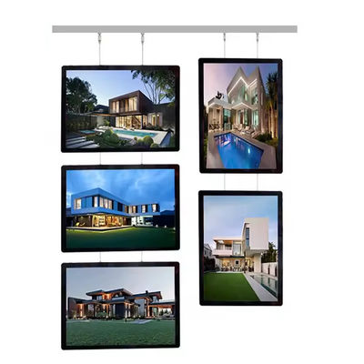 comprar Ecrã de exibição de caixa de luz de suspensão giratória para sinalização de loja Fotos de menus Fabricação em linha