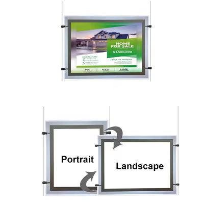 comprar CE Light Box Ad Imóveis Suspensão retroiluminada Ultra Thin Crystal Light Box Display 5,76 Watt Fabricação em linha