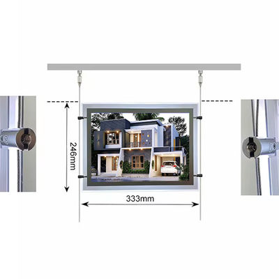 comprar A3 A4 Crystal Light Box Led Frame Iluminado Light Box Exposição de Janela Pendente Fabricação em linha