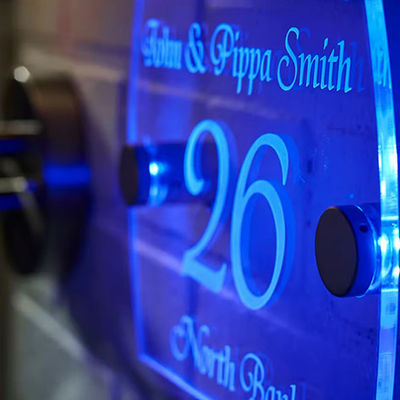 comprar 3D LED acrílico retroiluminado sinalização acrílica Odm sinal publicidade exterior azul Fabricação em linha