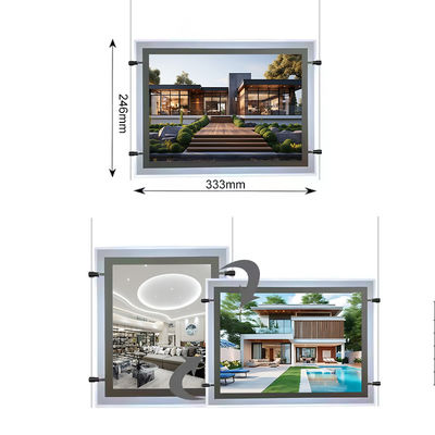 comprar Display de exposição Ultra Slim A4 Light Box Backlit Painel acrílico Display Crystal Light Box com tensão de entrada DC12V DC24V Fabricação em linha