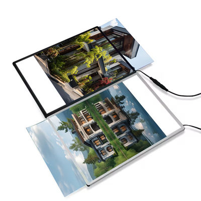 comprar Taxa personalizada Painel de vidro de publicidade quadro de cartaz Led A4 Light Box Fabricação em linha