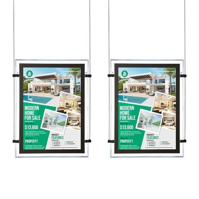 comprar Imóveis à prova d'água Pôster retroiluminado Publicidade Pendente Slim Foto Foto Led Light Box Fabricação em linha
