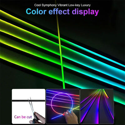 18 em 1 Auto Iluminação Ambiental Luz Neon Exterior Faixa 96MHz RGB Car Atmosphere Lights