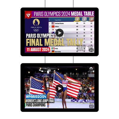 Sinalização digital de vitrines de lojas Tipo pendente Sinalização digital dinâmica Alto brilho RoHS