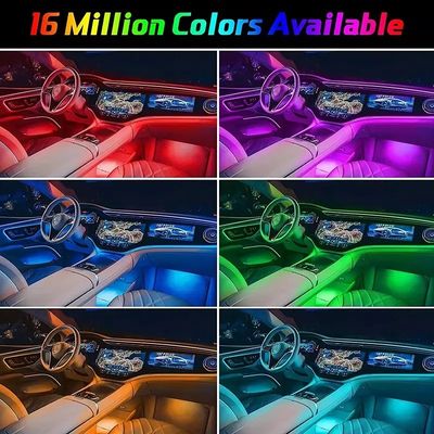 Festas Noturnas Iluminação Ambiental LED Veículo Quatro modos Bluetooth Iluminação Ambiental Interior de Veículo