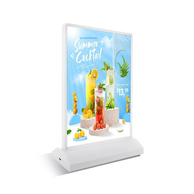 A4 Mesa Stand Menu Painel de publicidade Recarregável Light Box