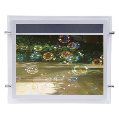 Caixa de luz de cristal de lado único personalizável DC12V DC24V Lâmina LED