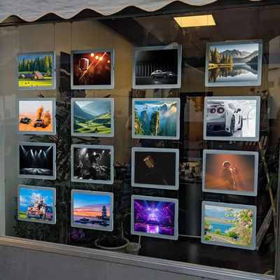 Caixa de luz de cristal de publicidade de alumínio de alta resistência, à prova d'água, de dois lados