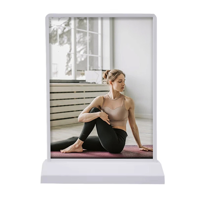 Caixa de luz de menu de mesa de LED personalizável com bateria recarregável para publicidade de restaurantes de mesa