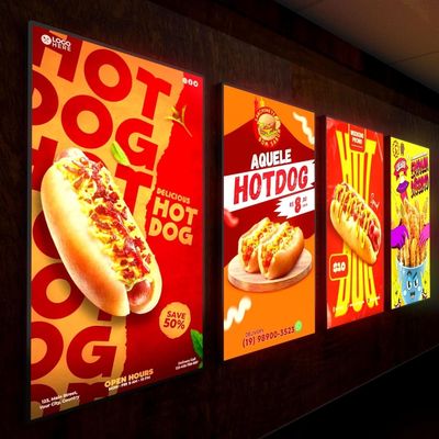 Ultra-Thin LED Poster Frame with 5000LX Brightness and 10W-39W Power Premium Quality Advertising Light Box
