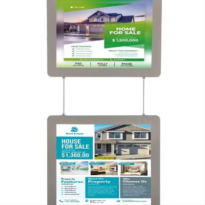 Oem Led Double Side Ultra Thin Backlit Light Box Cartão de publicidade