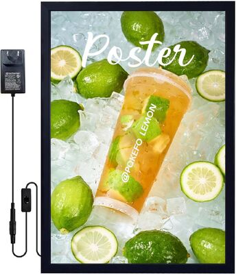 Moldura de pôster de filme LED com estrutura de alumínio durável, design ultrafino de 18 mm e certificação UL/cUL para segurança, para caixa de luz publicitária